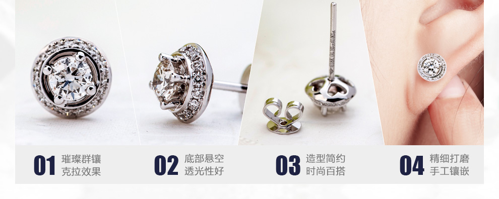 璀璨之星/18K金钻石耳钉
